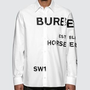 Burberry Horseferry White Button Down Shirt